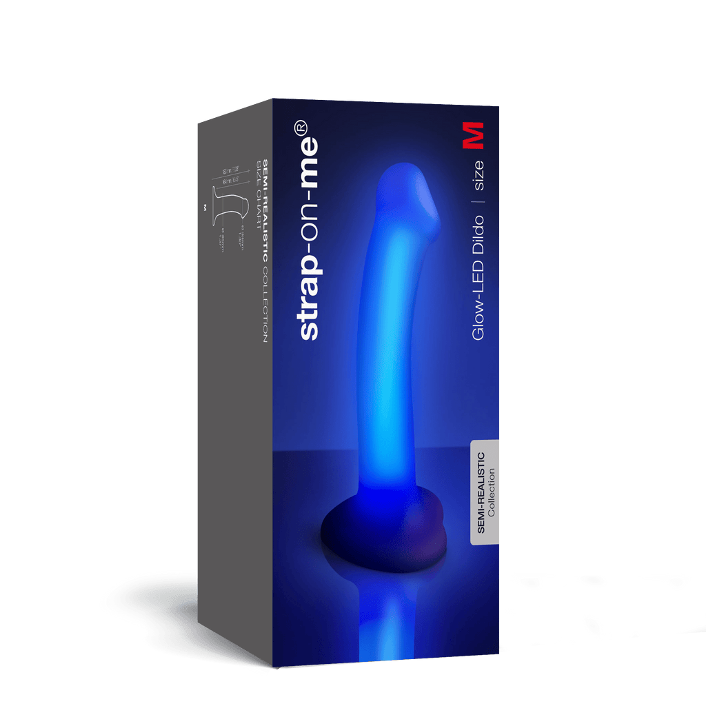 GLOW-LED DILDO PURPLE - M