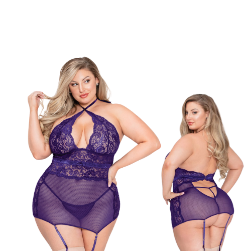 Purple Halter - Queen (1x-3X)